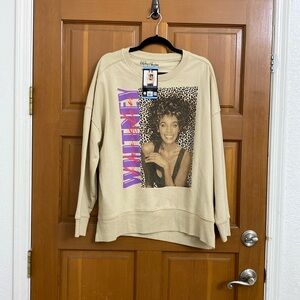 NWT Whitney Houston Tan Graphic Sweatshirt